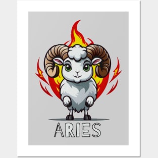 Aries Ram Fire Zodiac Sign Posters and Art